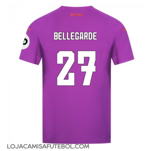 Camisa de Futebol Wolves Jean-Ricner Bellegarde #27 Equipamento Alternativo 2024-25 Manga Curta